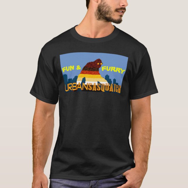 Urban Sasquatch - Furry Stripes - Bear Pride T-Shirt (Front)