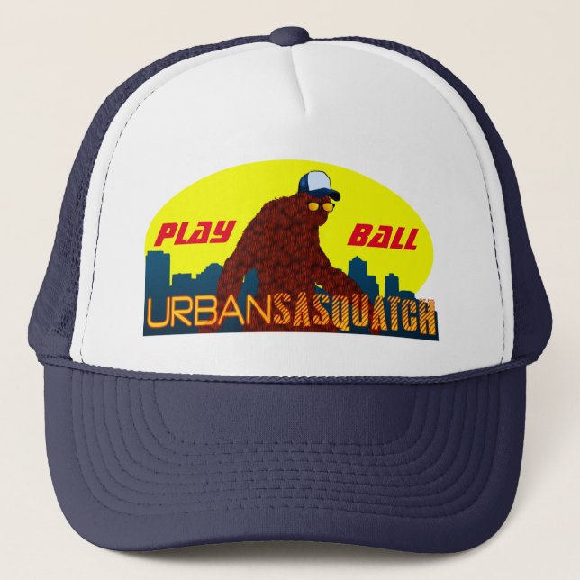 Urban Sasquatch Play Ball Trucker Hat (Front)