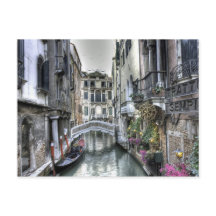 Urban scene in Venice Postcard