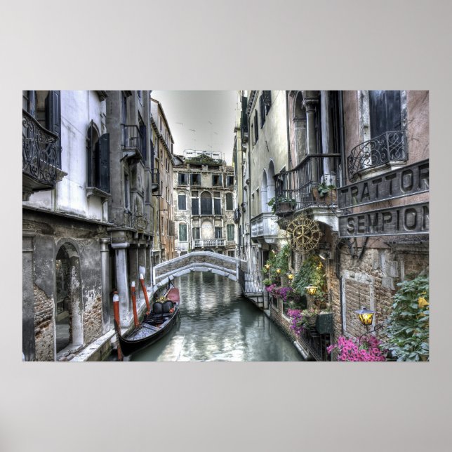 Urban scene in Venice Poster (Front)