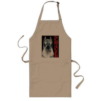 Urban Schnauzer Dog Design Long Apron