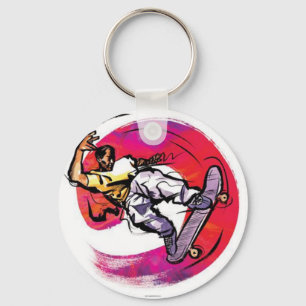 Urban Skateboarder Keychain