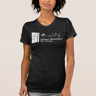 Urban Sketchers San Diego logo blanc T-Shirt