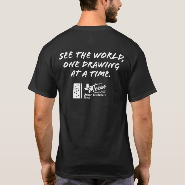 Urban Sketchers Texas T-shirt homme (Dos)