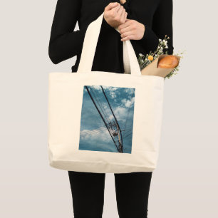 Urban Sky Seoul South Korea Large Tote Bag