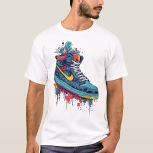 Urban Sneaker Graffiti Drip Art Streetwear T-Shirt