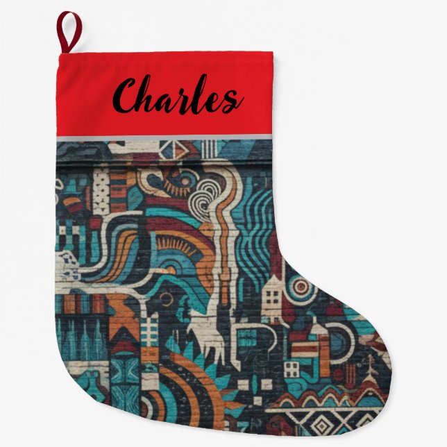 Urban Soul Patterns Christmas Stocking (Front)
