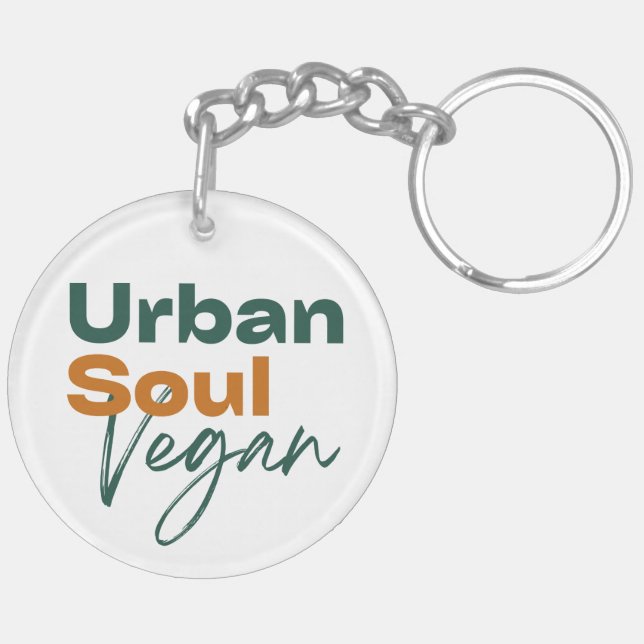 Urban Soul Vegan Minimalist Health and Wellness Keychain (Back Right)