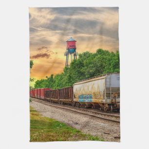 Urban Steam Punk Sunset Kitchen Towel