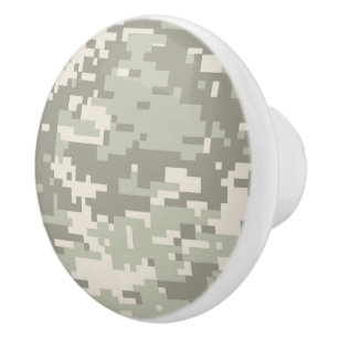Urban Storm Digital Camo Camouflage Customizable Ceramic Knob
