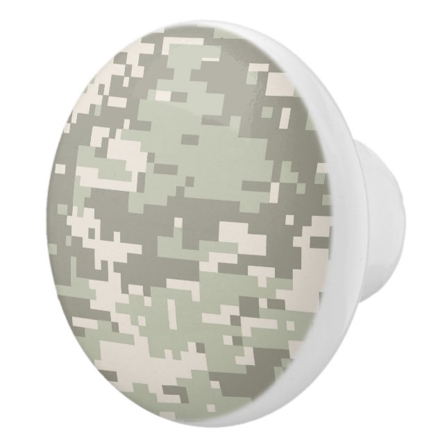 Urban Storm Digital Camo Camouflage Customizable Ceramic Knob (Right)