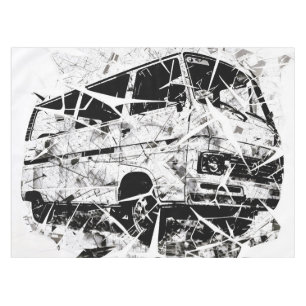 Urban Street Art Abstract Shattered Vintage Van Tablecloth