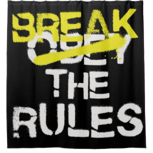 Urban street art break the rules stencil graffiti 