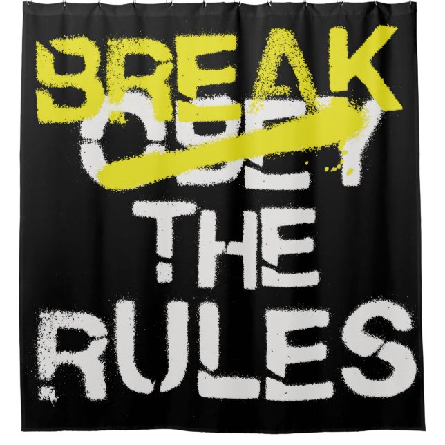 Urban street art break the rules stencil graffiti  (Front)