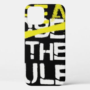 Urban street art break the rules stencil graffiti  iPhone 12 case