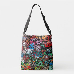 Urban street art Graffiti characters pattern Crossbody Bag