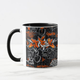 Urban Street Art Graffiti Collage  Mug
