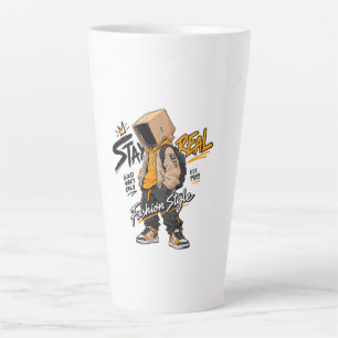 Urban Streetwear Fashion Character – Cool Graffiti Latte Mug