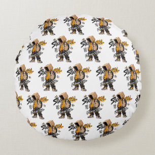 Urban Streetwear Fashion Character – Cool Graffiti Round Pillow