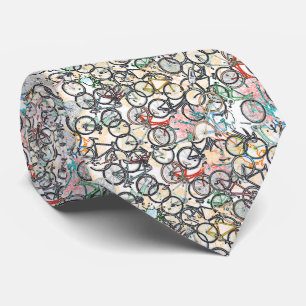 Urban Style Bicycle Pattern Tie