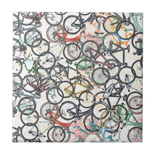 urban style bicycle pattern tile