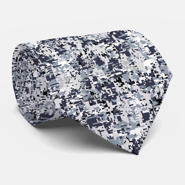 Urban Style Digital Camouflage Tie (Rolled)