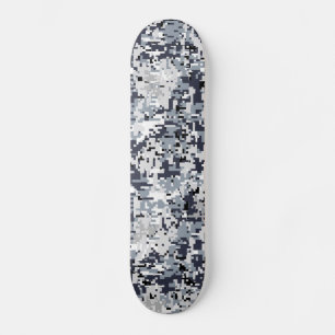 Urban Style Grey Digital Camouflage Skateboard