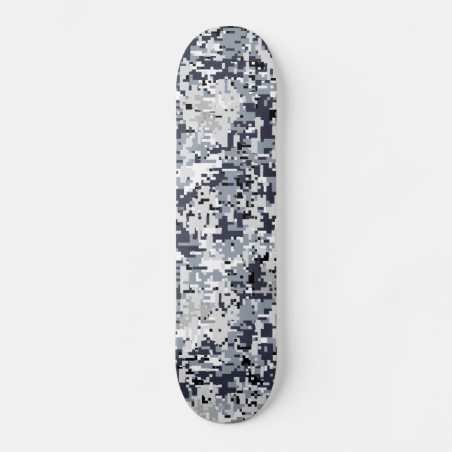 Urban Style Grey Digital Camouflage Skateboard (Front)