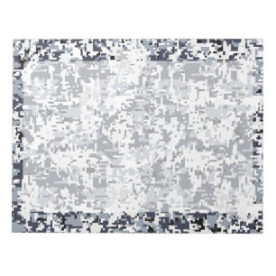 Urban Style Silver Grey Digital Camouflage Notepad