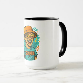 Urban Summer Vibes Cartoon Tee – Bright & Fun Stre Mug