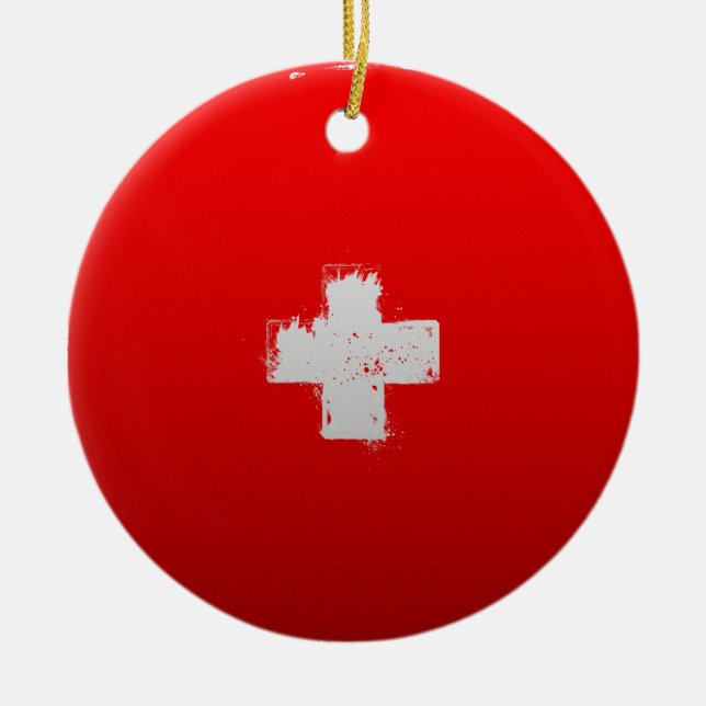 Urban Switzerland Ceramic Ornament (Front)