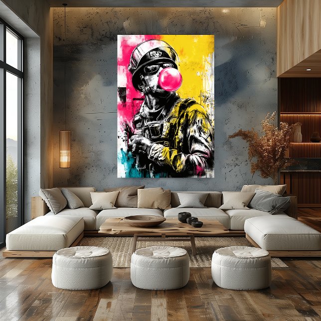 Urban Tactical Figure With Bubblegum Contemporary  Poster (Creator Uploaded)