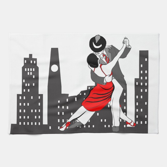 Urban tango kitchen towel (Horizontal)