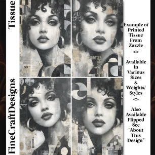 Urban Texture Modern Portraits DM4R Decoupage Tissue Paper