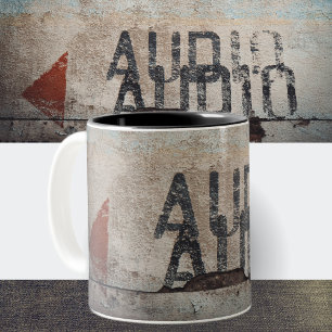Urban-themed loft style audiophile music lover Two-Tone coffee mug