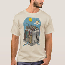 Urban Toast – Surreal Cityscape Toaster T-Shirt 