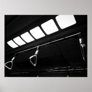 Urban Train Ceiling with Hand Straps Poster