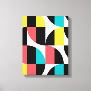 Urban, trendy, colourful, modern graphic pattern canvas print