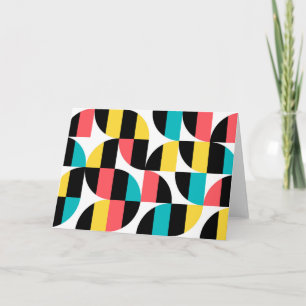 Urban, trendy, colourful, modern graphic pattern card
