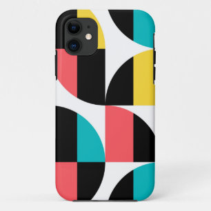 Urban, trendy, colourful, modern graphic pattern iPhone 11 case