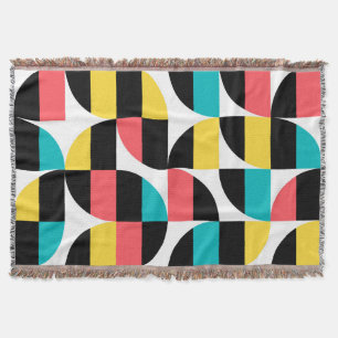 Urban, trendy, colourful, modern graphic pattern throw blanket