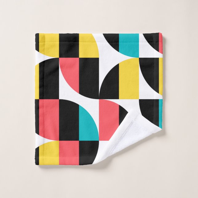 Urban, trendy, colourful, modern graphic pattern wash cloth (Wash Cloth)
