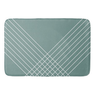Urban Trendy Geometric Sage Green Bath Mat