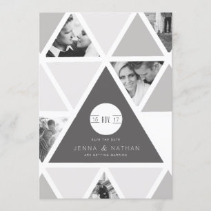 Urban Triangle Overlay   Modern Save The Date