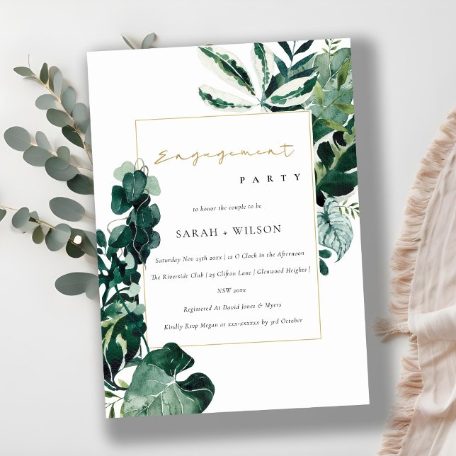 URBAN TROPICAL MONSTERA INVITATION DE L'ÉGARD DE F (Créateur téléchargé)