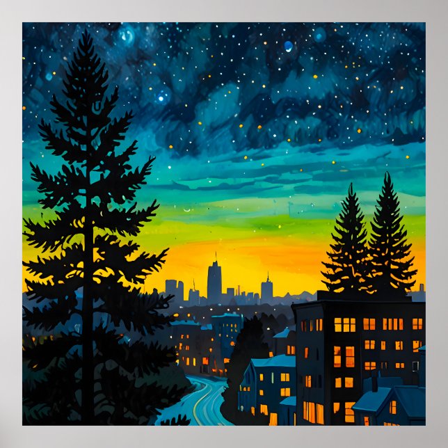 Urban Twilight Glow Poster (Front)