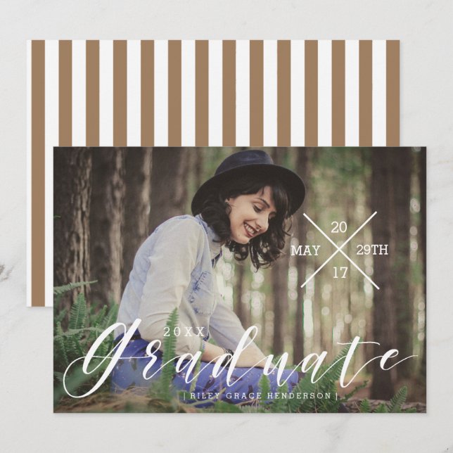 Urban Typography | Graduate Photo Announcement (Front/Back)