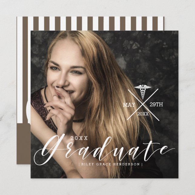 Urban Typography | Nursing Graduate Announcement (Front/Back)