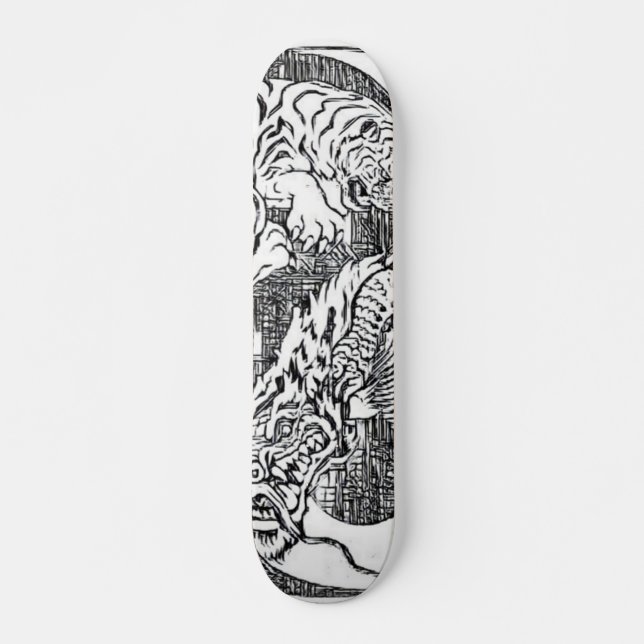 Urban Underground Dragon Tiger Popsicle Deck Skateboard (Front)