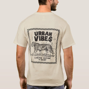 Urban Vibes Distressed Tiger Illustration Men's T-Shirt